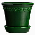 Copenhagen Pot And Saucer, Green