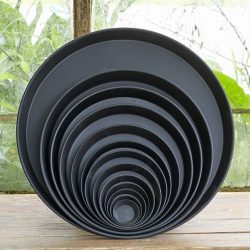 Black Plastic Saucer
