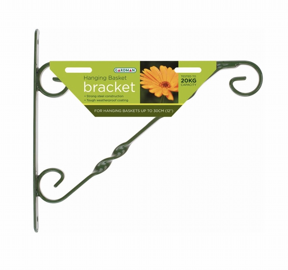 30cm (12") Standard Hanging Basket Bracket - Green