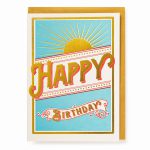 Star Burst Happy Birthday Card