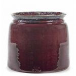 FLOWER POT L REACTIVE AUBERGINE D30 x 26CM