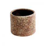 Fracture Pot Brown Cream