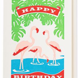 Birthday Flamingos – Card