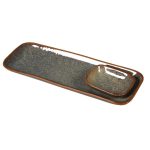 CERAMIC DIP BOWL & TRAY