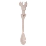 WHITE CERAMIC DEER SPOON