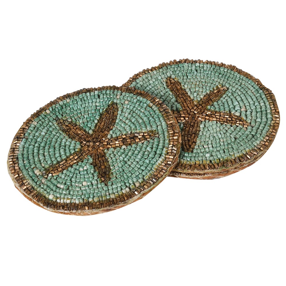 DISCON H.BEADED STAR COASTERS