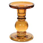 TALL AMBER GLASS C/HOLDER