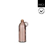 Sitia bottle recycled glass taupe – h22xd8cm