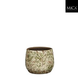 Antica pot round green – h13xd16,5cm