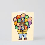 ‘Happy Birthday Bear and Baloons’ Card