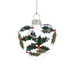 Clear Glass Heart with Diamante Holly