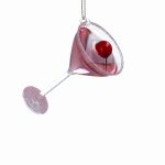 Glass Martini Glass with Cherry