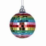 Rainbow Mirror Ball Bauble