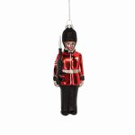 Painted Glass Soldier Decoration