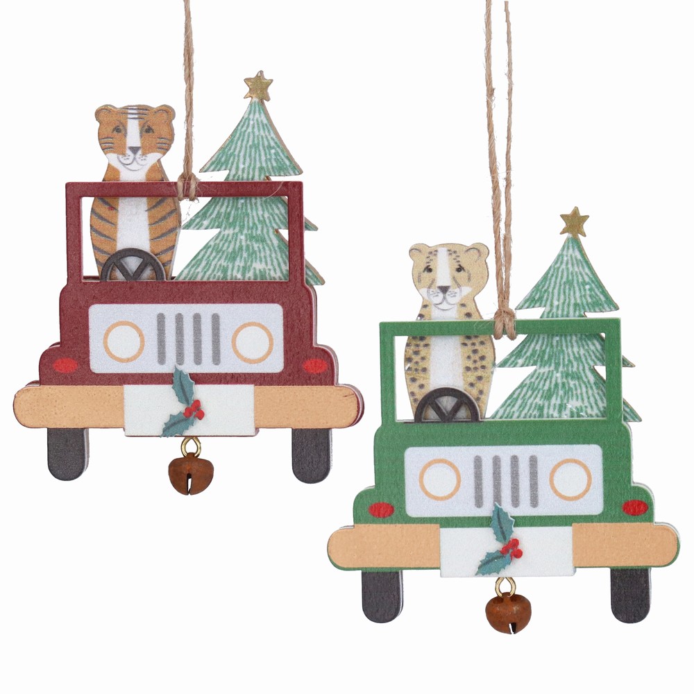 Wood Tiger/Leopard in Car Decoration