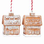 Resin Red/White Gingerbread Lace 3D House