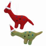 Mixed Wool Red/Green Dinosaur Decoration