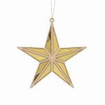 Gold Acrylic/Gold Mirror 5-Point Star Decoration