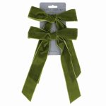 Green Velvet Bow Decoration