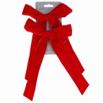 Red Velvet Bow Decoration