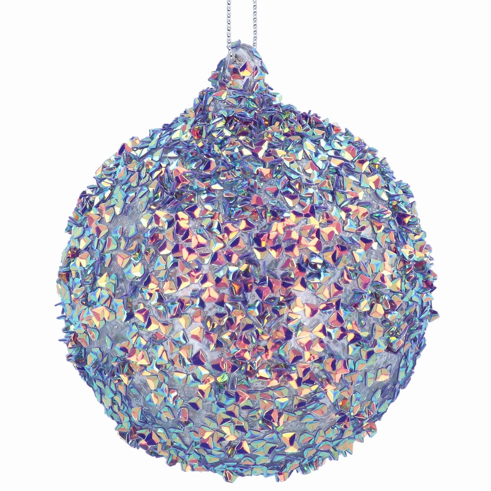 Iridescent Beaded Glass Ball
