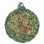 Green/Irid Beaded Glass Ball