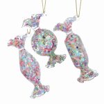 Glass Sweet w Iridescent Sequins Decoration