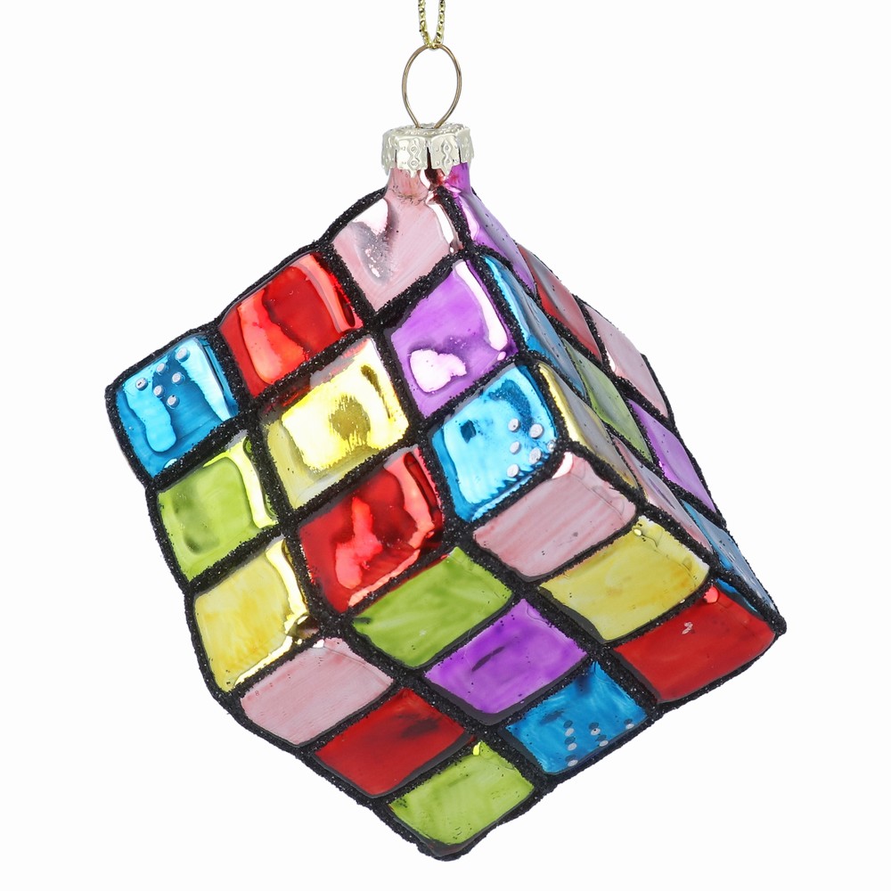 Glass Rubiks Cube Decoration