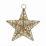 Gold Wire Mesh 5-Point Star Decoration