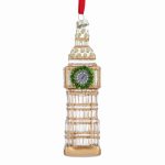 Gold/Clear Glass Big Ben Decoration