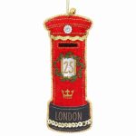 London Post Box Lux Fabric Decoration