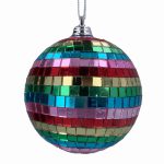 Multi-Coloured Mirror Ball Bauble