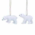White Faux Fur Polar Bear Decoration
