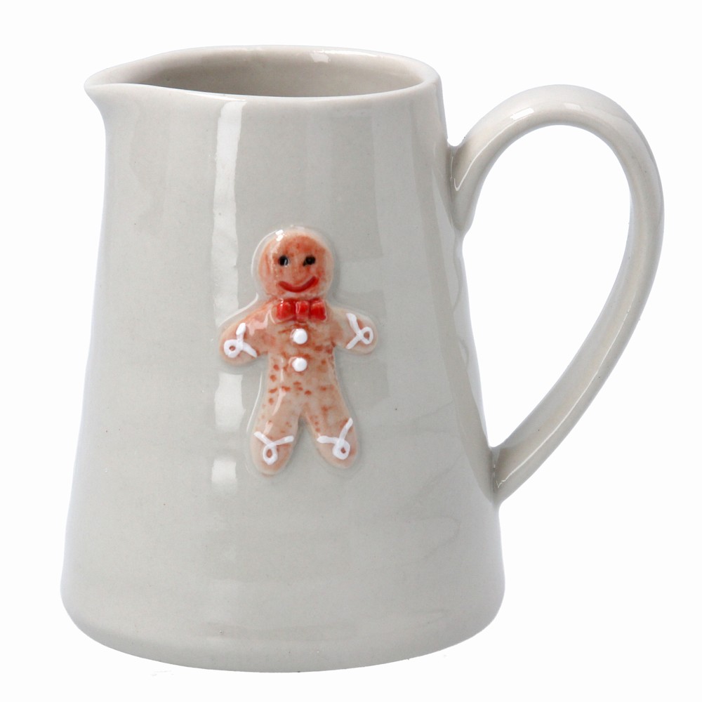 Stoneware Mini Jug w Gingerbread Man