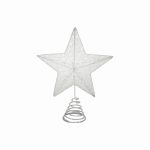 Iridescent Sparkling Mesh 5-Point Tree Top Star
