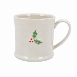 Stoneware Mini Mug w Holly