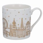 Gold London Scene New Bone China Mug