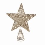 Gold Glitter Moulded Tree Top Star