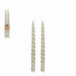 Twist dinner candle l. green