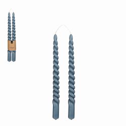 Twist dinner candle blue