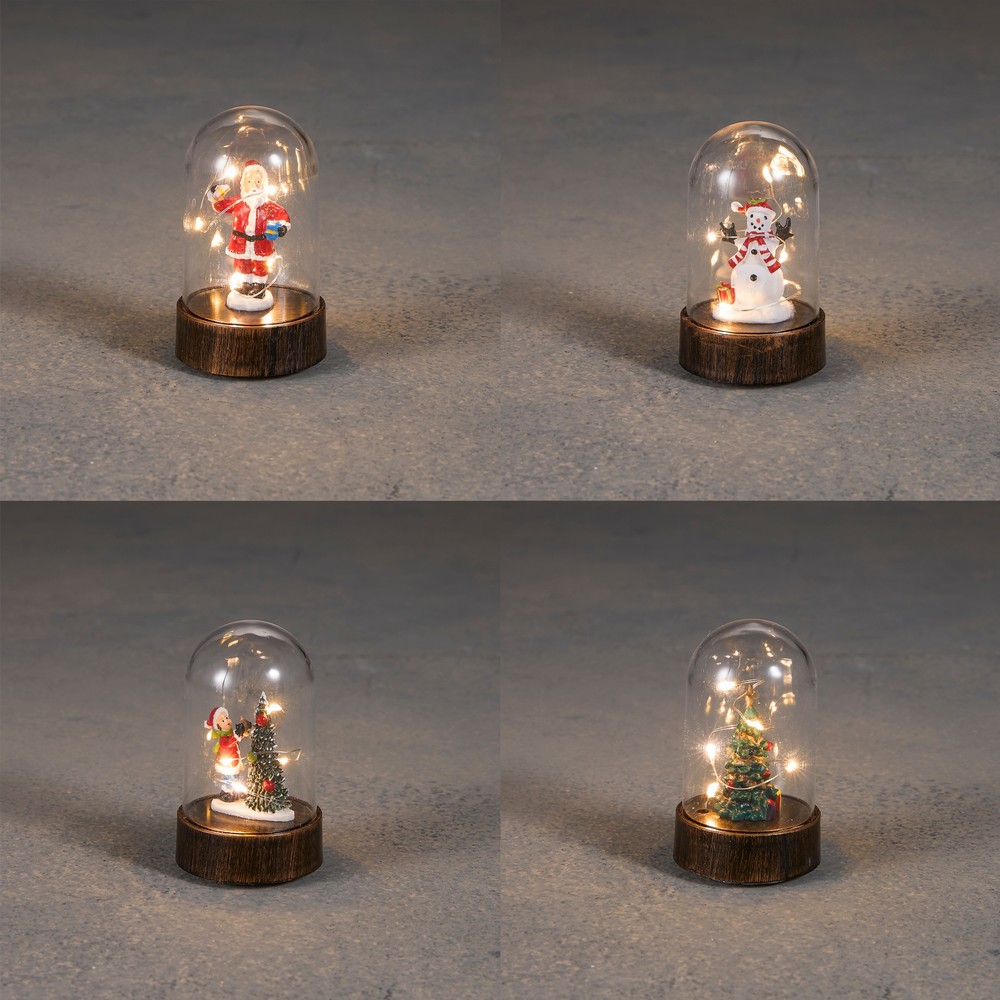 Decoration – Santa, Snowman & Tree Domes