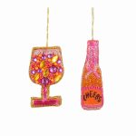 Ornament – Champagne Glass & Bottle