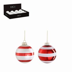 Bauble – Red & White Stripes