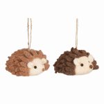 Ornament – Hedgehog (Brown & Dark Brown)