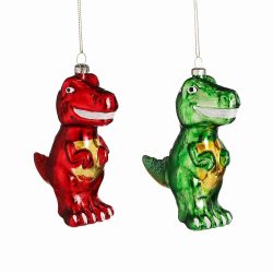Ornament – Dinosaur (Green & Red)
