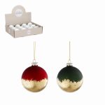 Bauble Glass – Red & Green