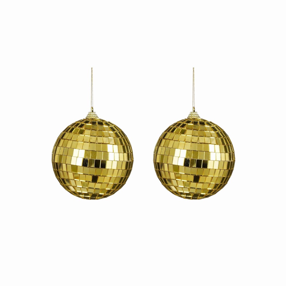 Ornament Mirror Ball – Gold (2 Pieces)