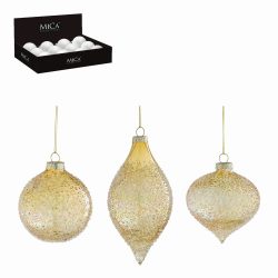 Ornament Ball Onion Drop – Glass Gold