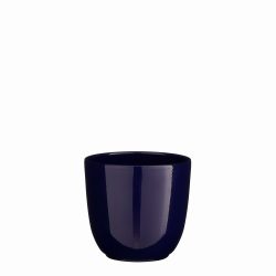 Tusca Pot Round Blue Shiny
