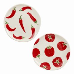 Vega Breakfast Plate Red